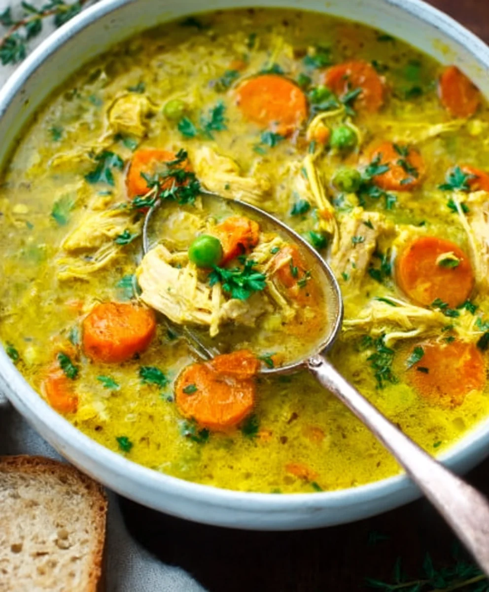 Anti-Inflammatory Turmeric Chicken Soup-Soothing & Healthy