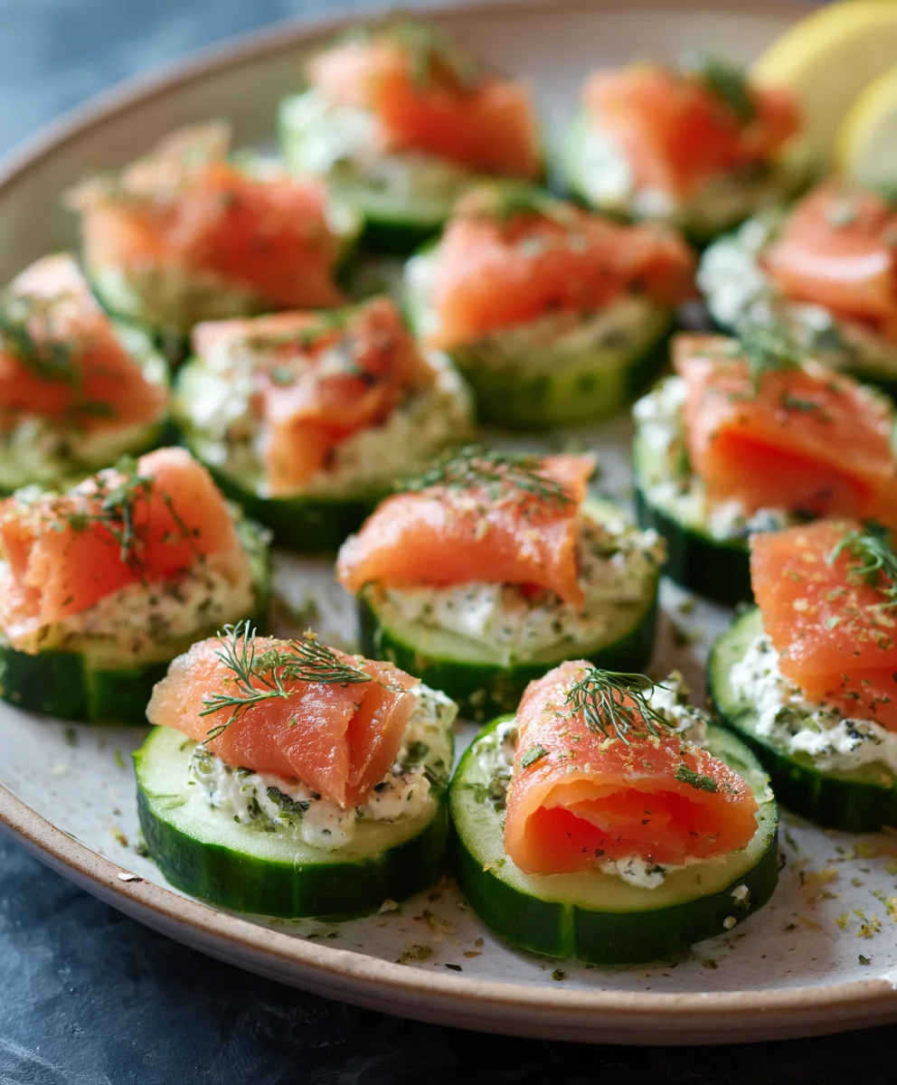 Cucumber Smoked Salmon Bites - Easy Appetizer
