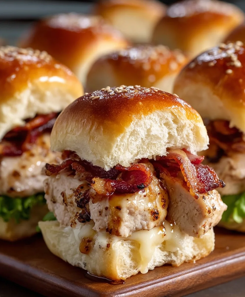 Maple Chicken Beef Beef Bacon Sliders-Sweet Savory Bite