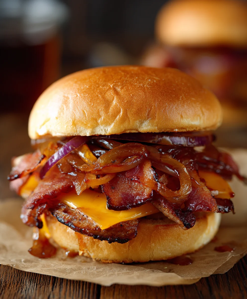 Best Beef Beef Bacon Sandwich Caramelized Onion Recipe