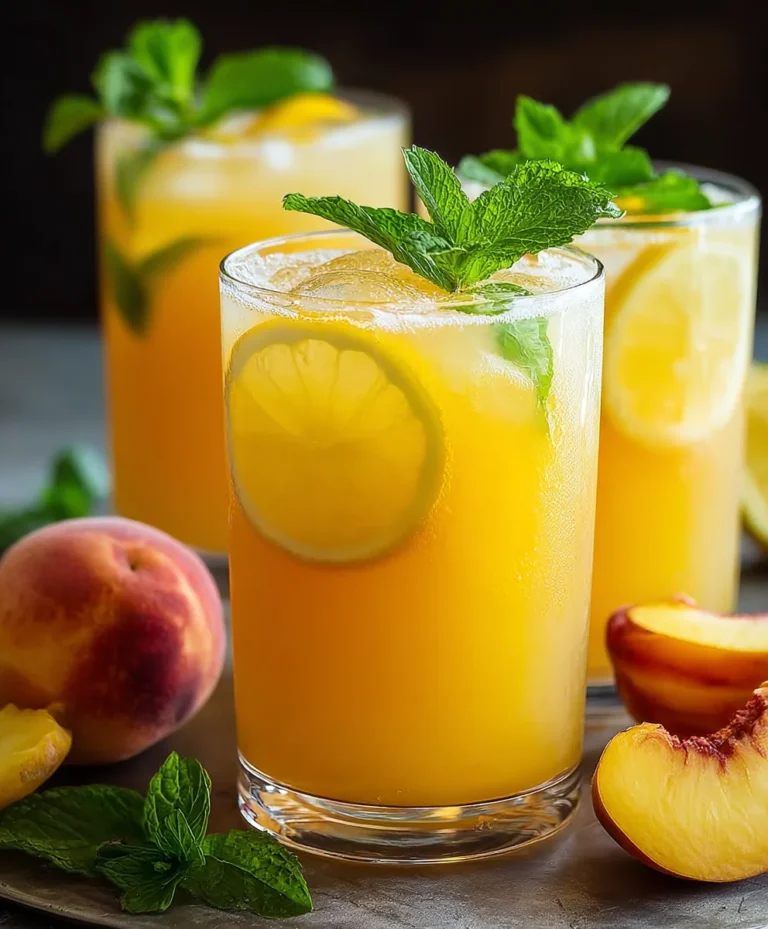 Refreshing Peach Lemonade – Sweet & Zesty Drink