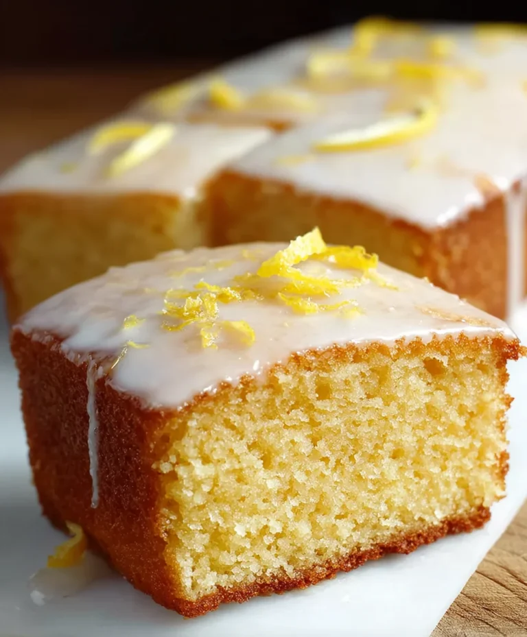 Easy Lemon Drizzle Cake-Traybake Perfection