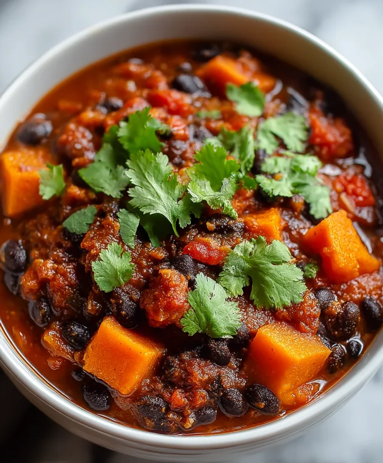Sweet Potato Black Bean Chili-Hearty & Flavorful