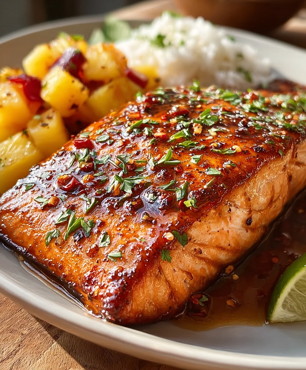 Spicy Pineapple Chipotle Salmon Recipe - Easy Flavorful