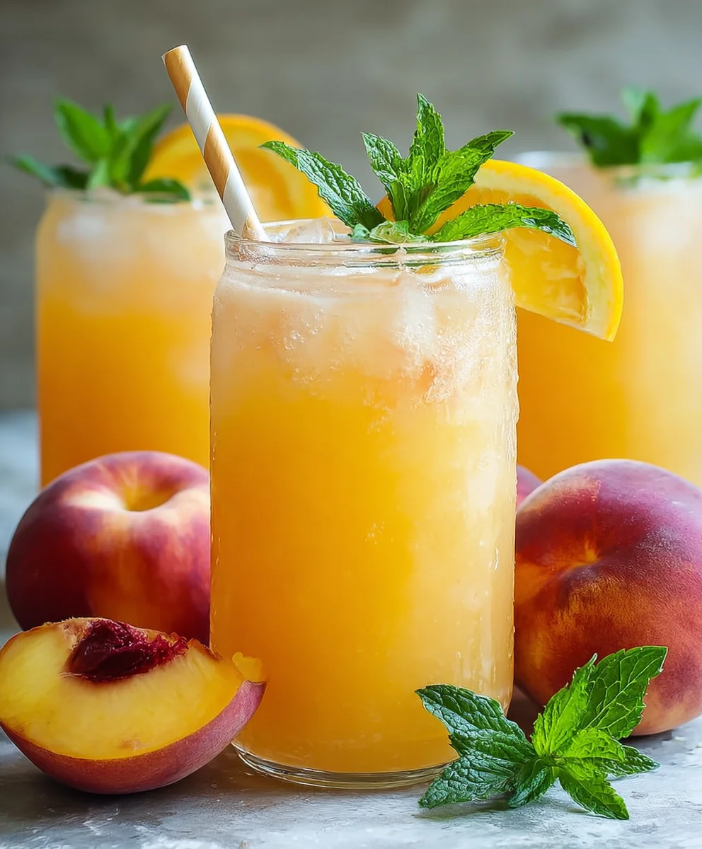 Refreshing Peach Lemonade - Sweet & Zesty Drink