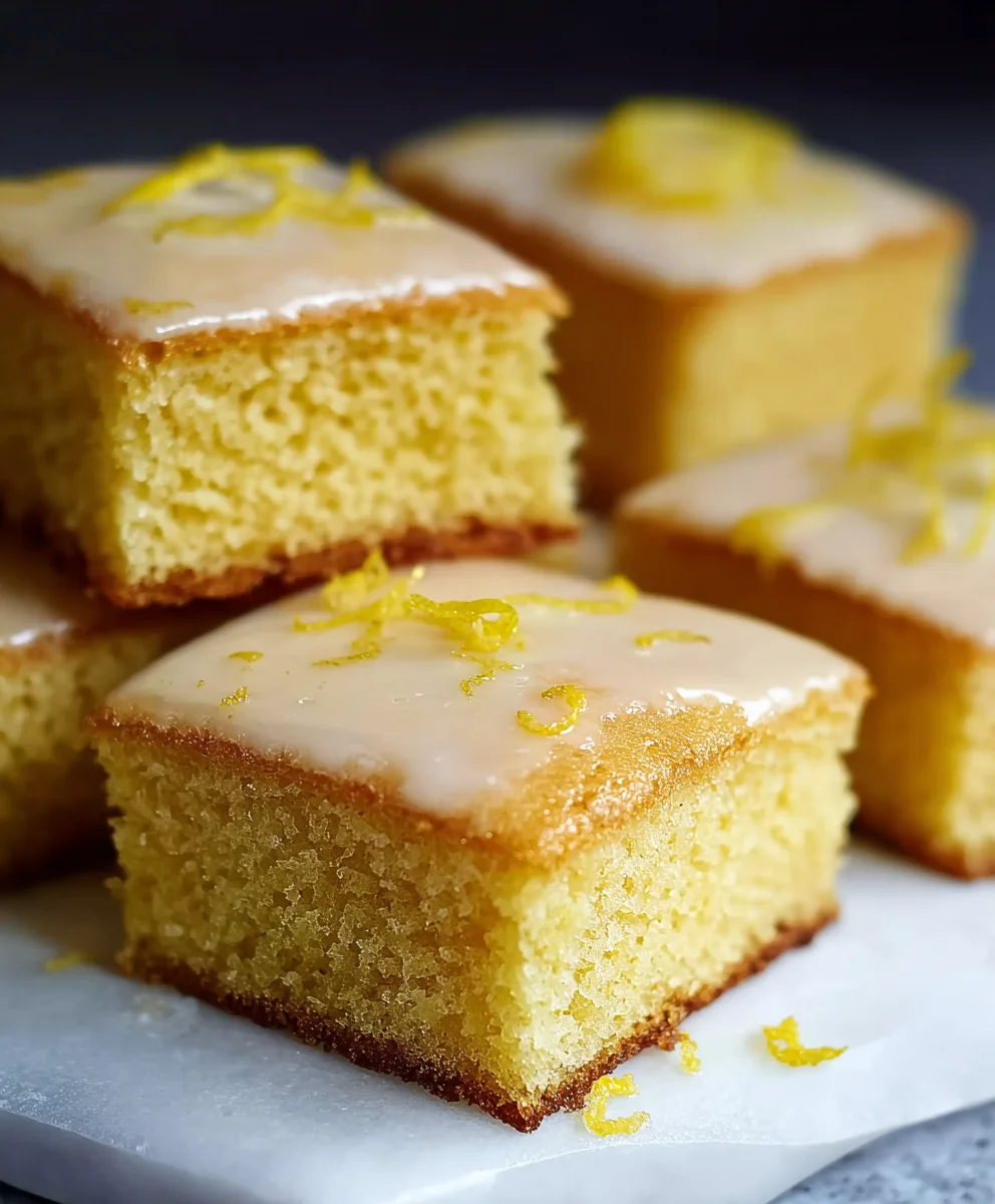 Easy Lemon Drizzle Cake-Traybake Perfection