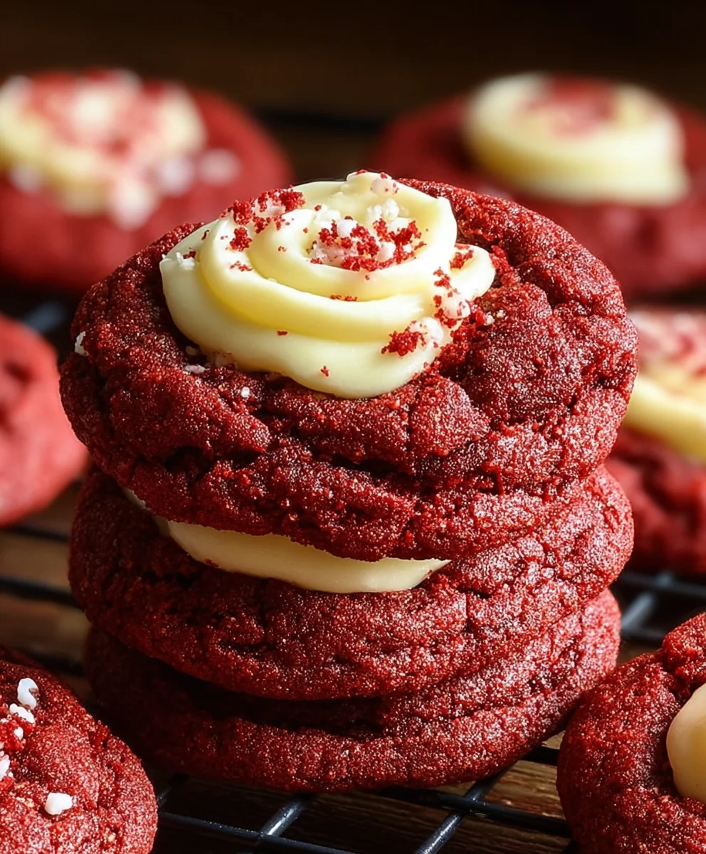 Cream Cheese Red Velvet Cookies - Easy & Delicious