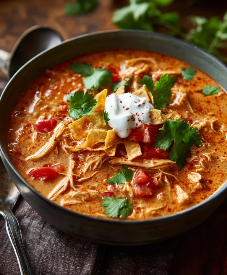 Creamy Chicken Enchilada Soup-Easy & Flavorful Recipe