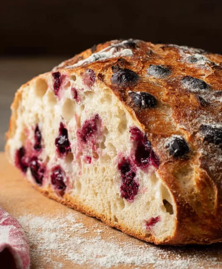 Lemon Blueberry Sourdough Bread-Easy Recipe