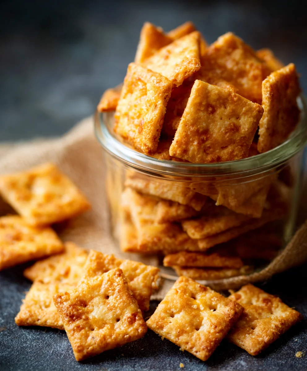 Sourdough Cheese Crackers - Crispy Savory Bites