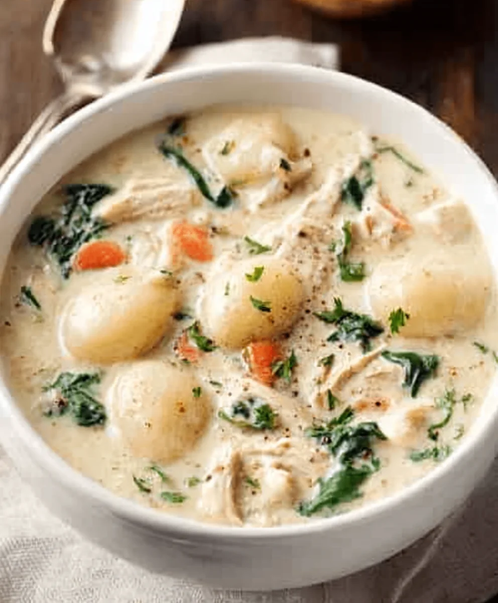 Olive Garden Chicken Gnocchi Soup Recipe-Copycat