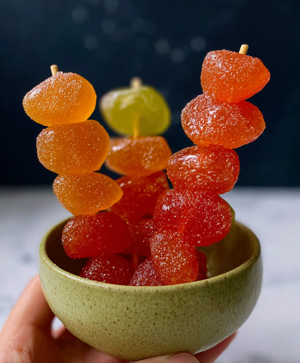 Easy Tanghulu Recipe - Sweet Crystal Candy Fruit Skewers
