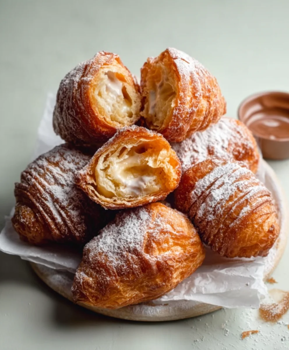 Fried Croissant Beignets - Easy Dessert Recipe