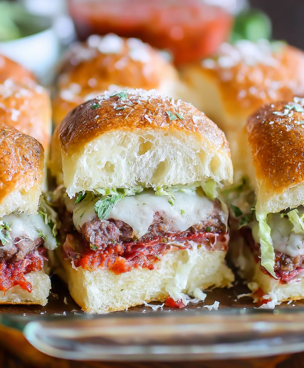 Beef Italian Grinder Sliders-Quick & Easy Bites