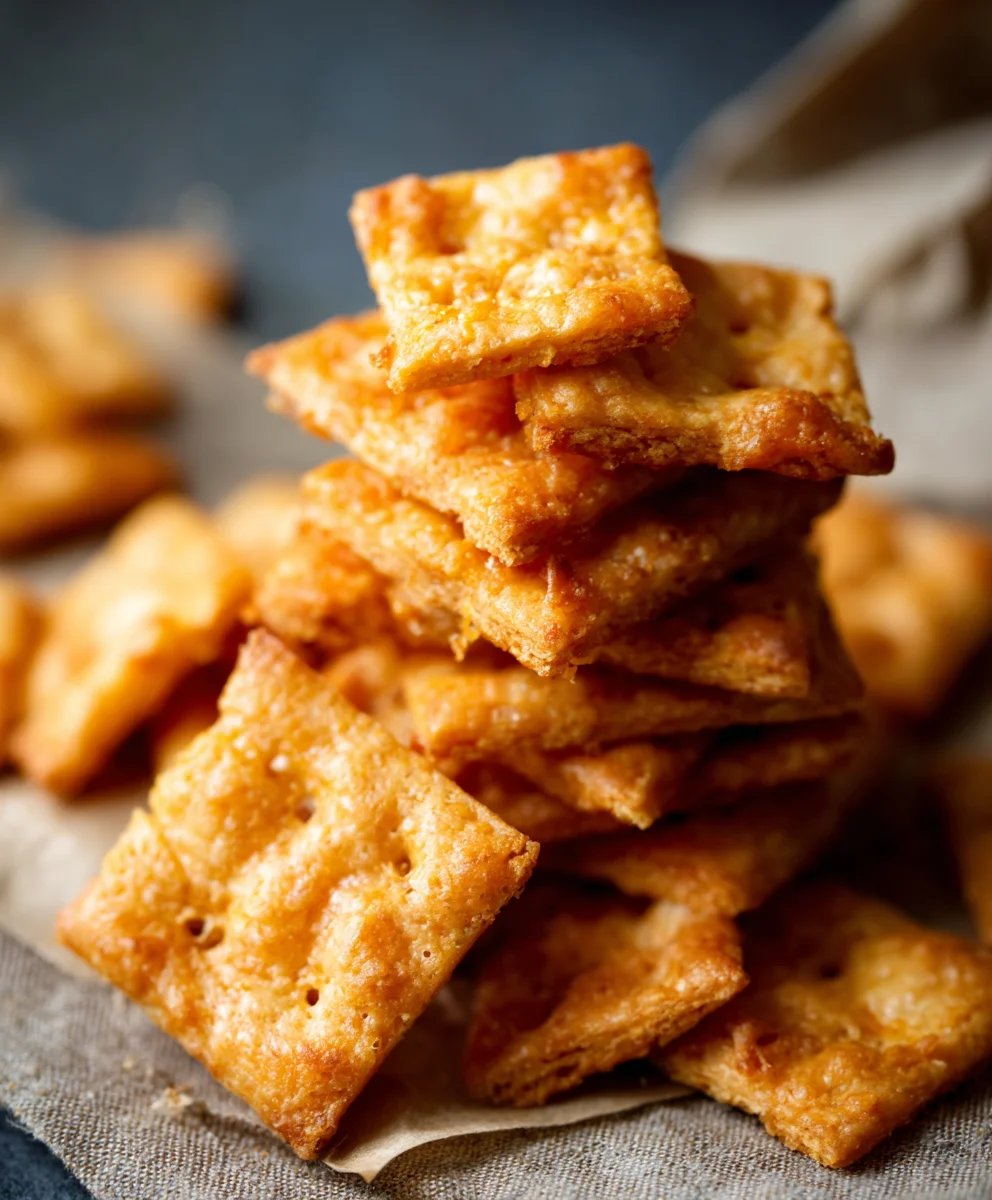 Sourdough Cheese Crackers - Crispy Savory Bites