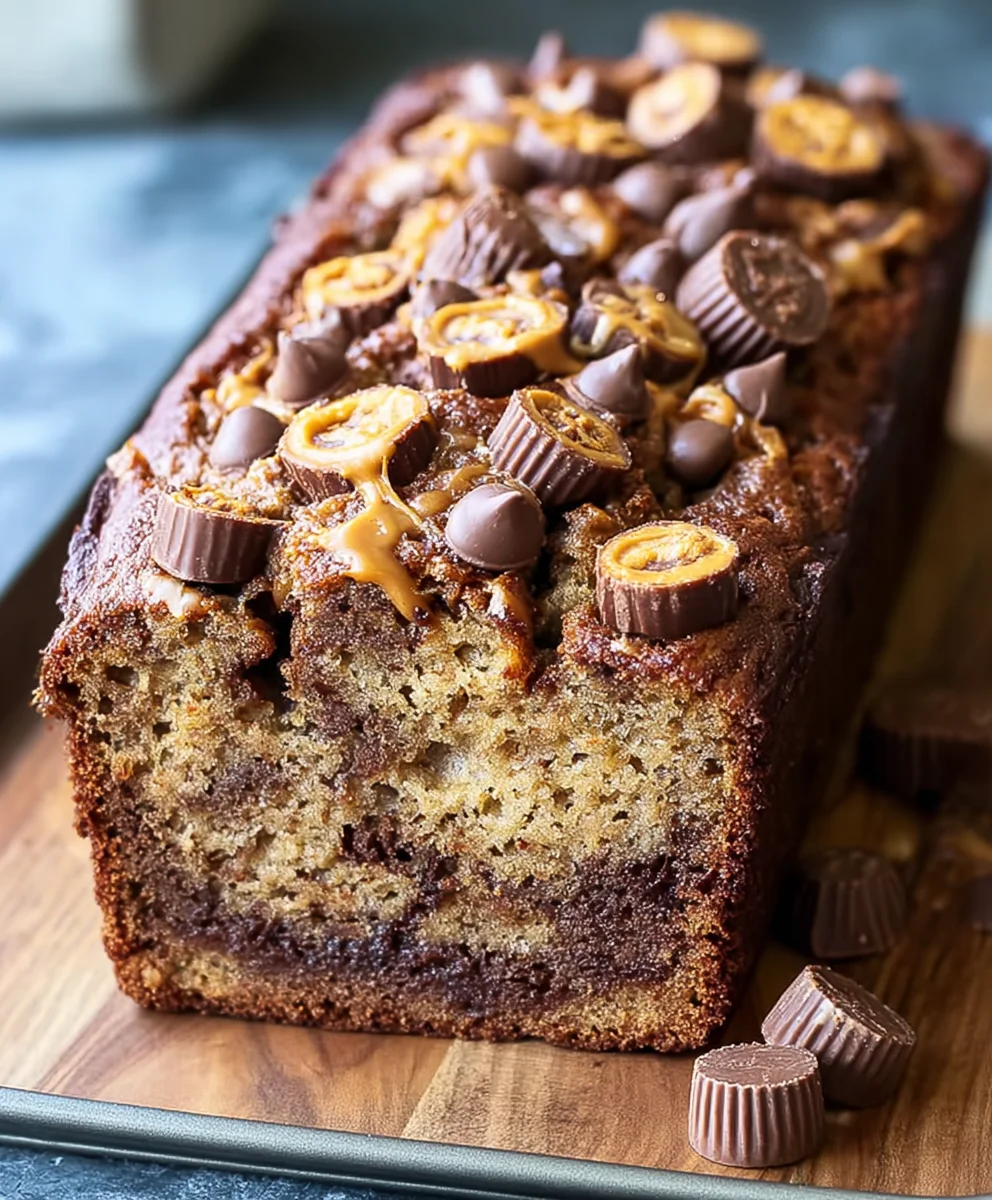Reese's Peanut Butter Banana Bread - Decadent Treat