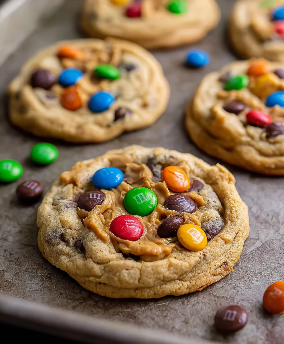 Peanut Butter M&M Cookies-Best Chewy Recipe