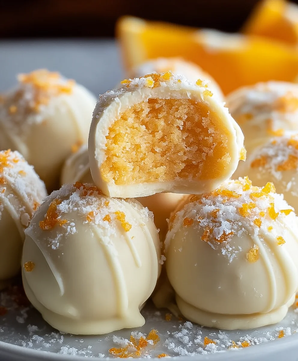 White Chocolate Orange Truffles-Creamsicle Bliss