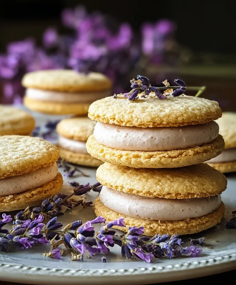 Lemon Lavender Sandwich Cookies Delight