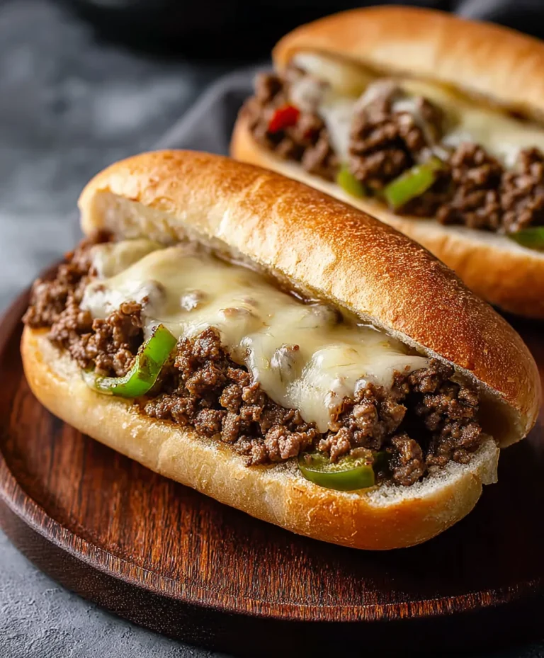 Easy Ground Beef Philly Cheesesteak Recipe