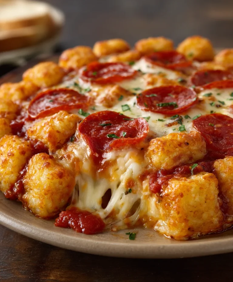 Easy Pizza Beef Tot Casserole Recipe