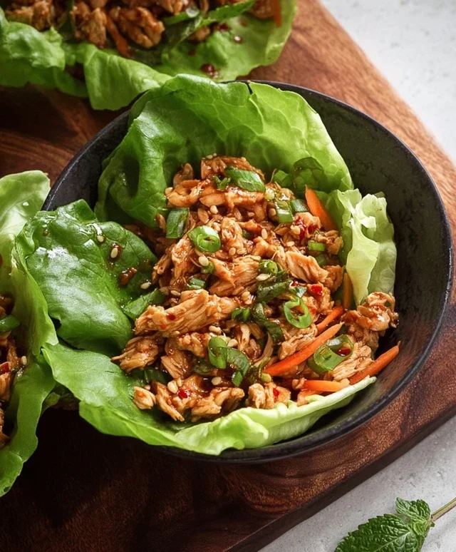Thai Chicken Lettuce Wraps