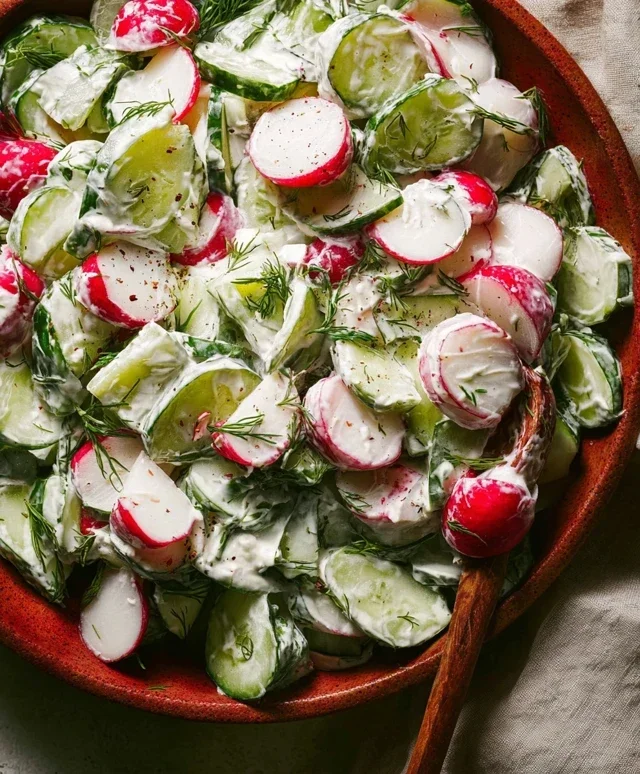 Creamy Cucumber Radish Salad