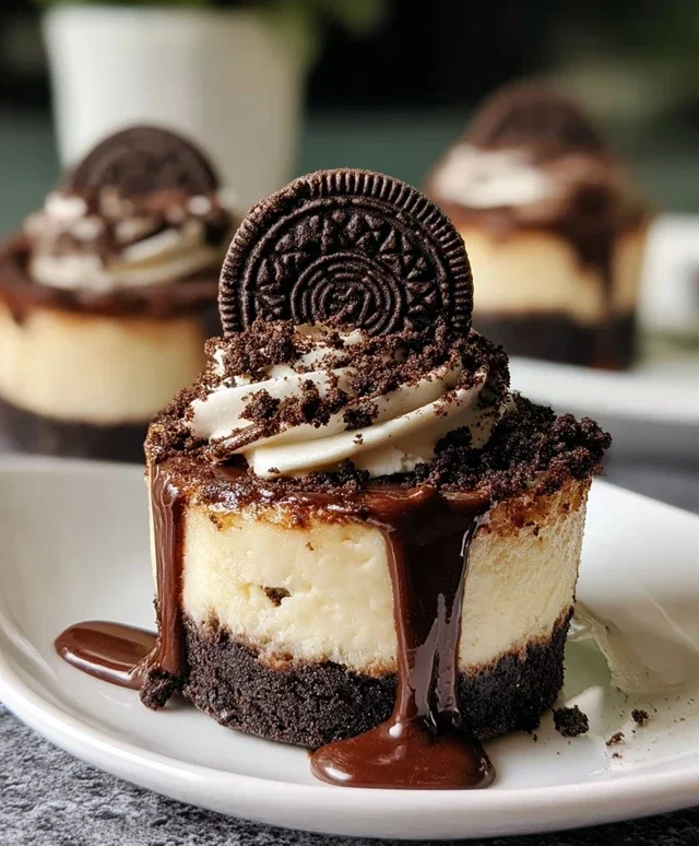 Oreo Overload Stuffed Mini Cheesecake