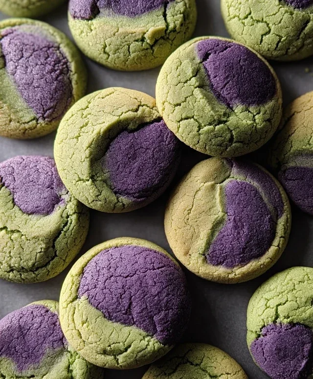 Matcha Ube Cookies