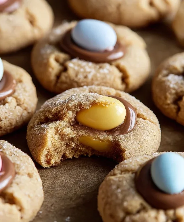 Cadbury Egg Kiss Cookies