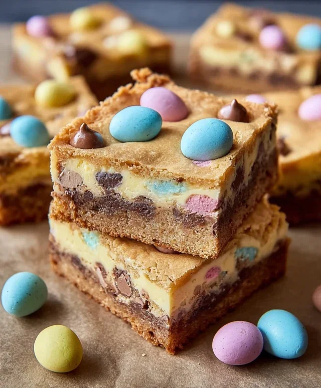 Mini Egg Cheesecake Cookie Bars