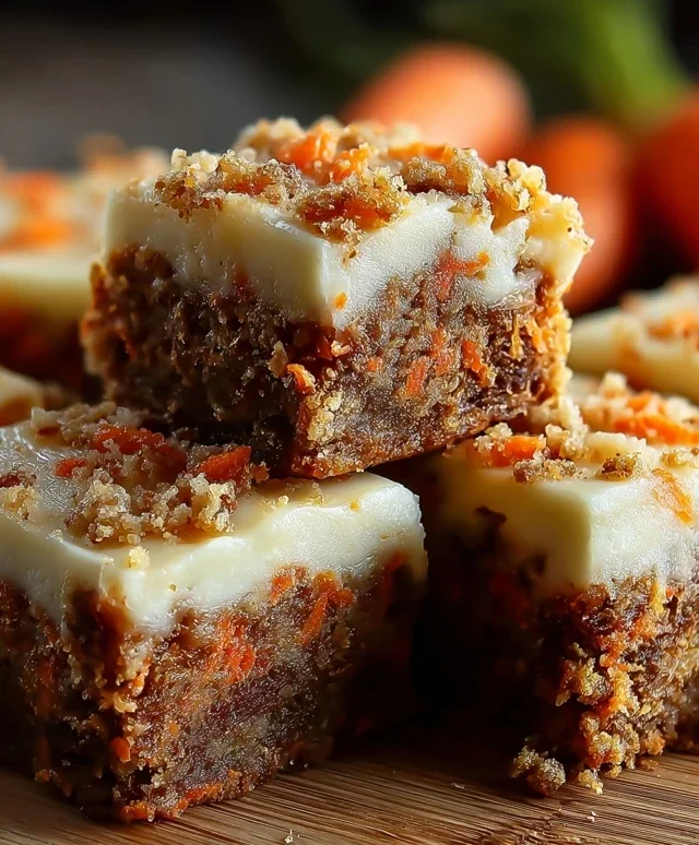 Irresistibly Indulgent Carrot Cake Cream Cheese Bars