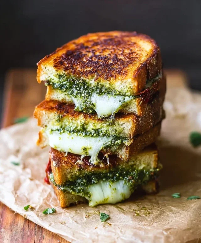 Sourdough Pesto Grilled Cheese