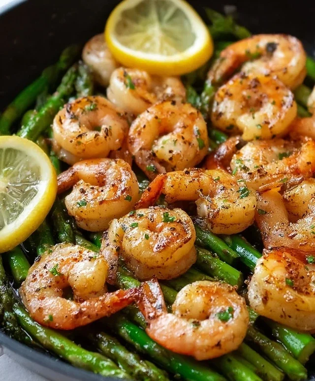 Lemon Garlic Shrimp and Asparagus (20-Minutes)
