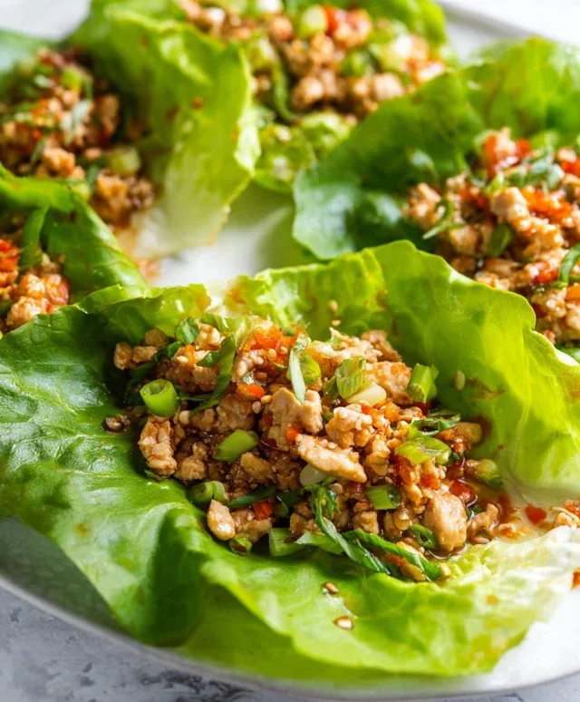Asian chicken lettuce wraps recipe (Whole30, Pnon-non-non-alcoholic alternativeic non-alcoholic aleo, Low Carb)