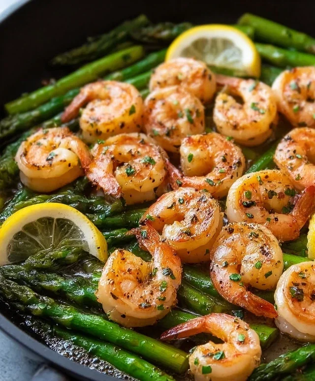 Lemon Garlic Shrimp and Asparagus (20-Minutes)