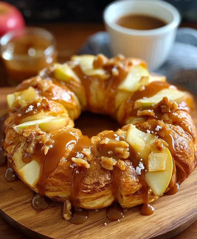 Caramel Apple Cream Cheese Crescent Ring