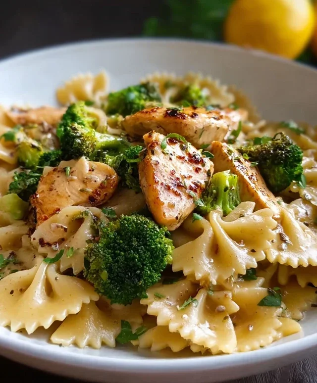 Cowboy Butter Lemon Bowtie Chicken with Broccoli Bliss