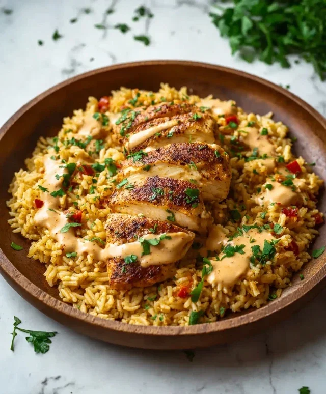 High Protein Creamy Cajun Chicken Rice