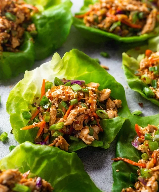 Asian chicken lettuce wraps recipe (Whole30, Pnon-non-non-alcoholic alternativeic non-alcoholic aleo, Low Carb)