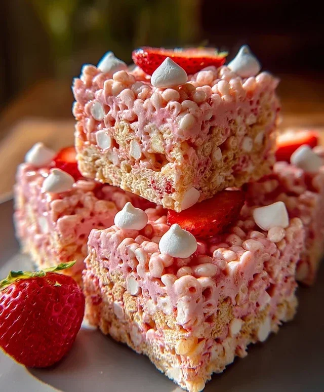 Strawberry Crunch Rice Krispie Treats