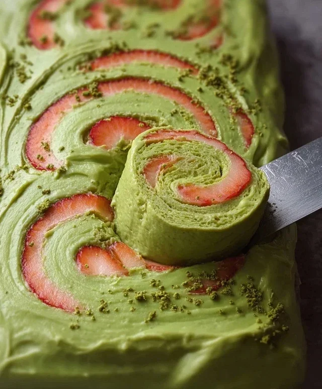 Strawberry Matcha Latte Rolls