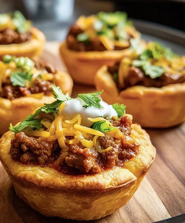 Taco Biscuit Cups
