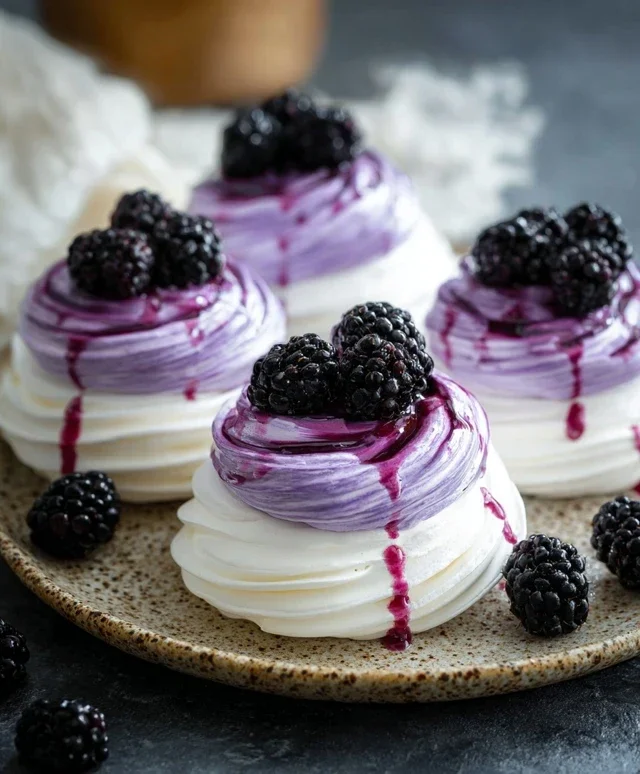 Blackberry Pavlovas