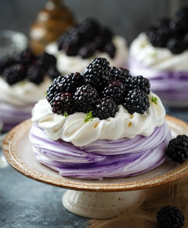Blackberry Pavlovas