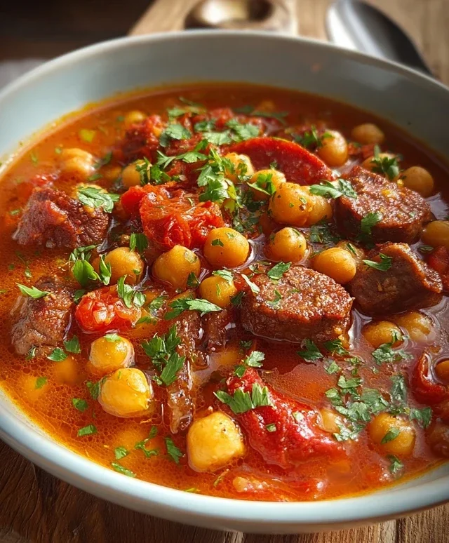 Beef Beef Chorizo Chickpea Stew