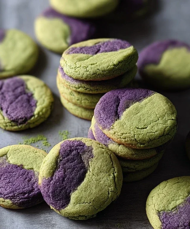 Matcha Ube Cookies