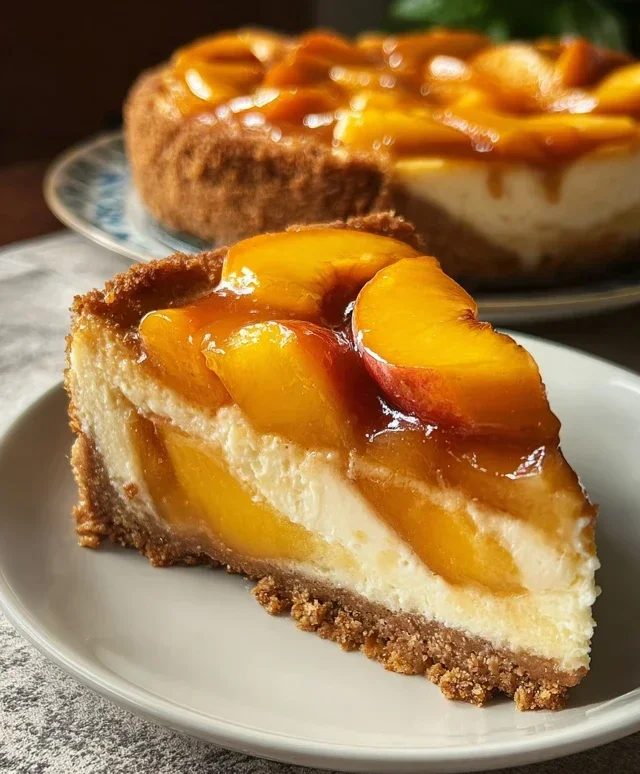 Peach Cobbler Cheesecake