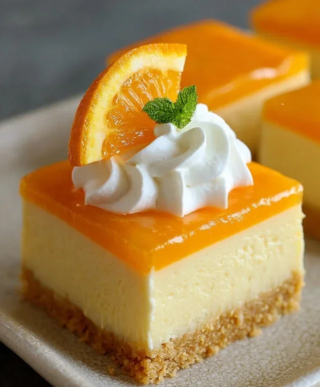 Orange Creamsicle Cheesecake Bars