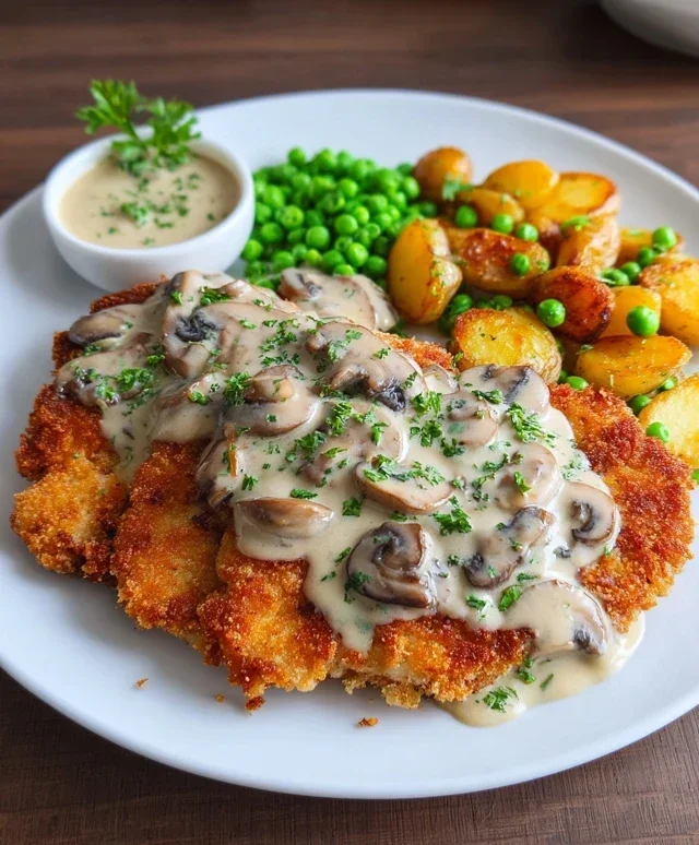 Rahmschnitzel Creamy Mushroom Schnitzel